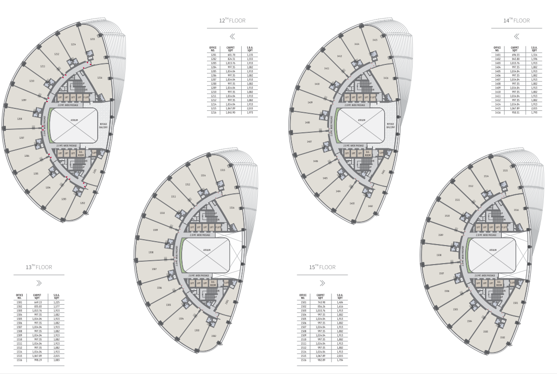 Offices for sale at Shivalik Curv, GIFT City Floor plan